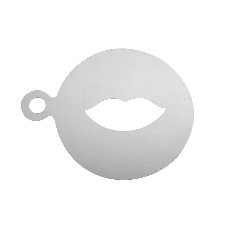 Stainless Steel Coffee Stencil | Latte Milk Foam Spray Art Mould for Coffee & Dessert Decoration
