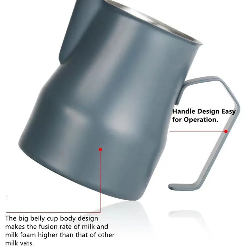 Stainless Steel Milk Frothing Pitcher for Barista Latte Art – 350ml & 500ml Coffee Steaming Jug