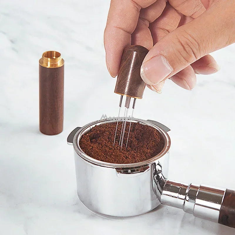 Stainless Steel Coffee Powder Tamper Espresso Powder Stirrer Distributor Leveler Tools Cafe Stirring