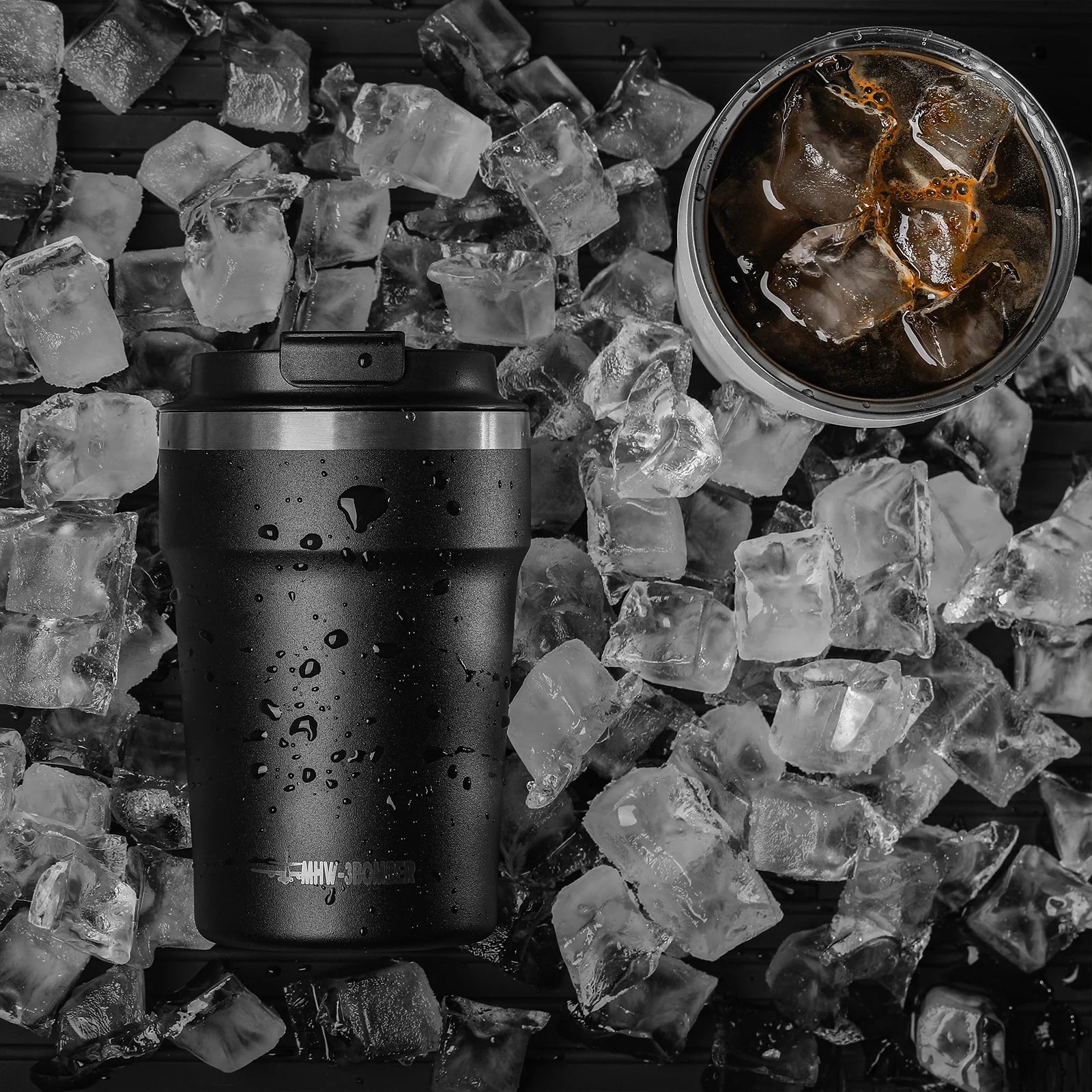 MHW-3BOMBER 360ml Portable Thermo Cup For Coffee Mug Stainless Steel Outdoor With Cover Leak-proof