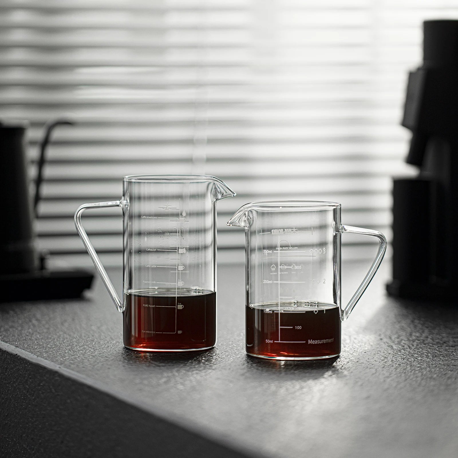 360/500ml Glass Measuring Cup Coffee Server High Borosilicate Glass Espresso Measuring Cups Barista
