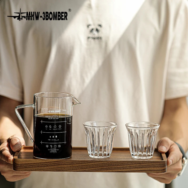 360ml Clear Glass Coffee Server Delicate Hand Brew Coffee Accessories Professional Barista Cafe Tool