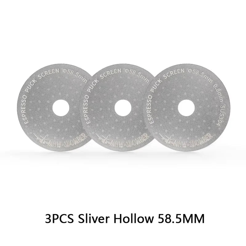 Espresso Puck Screen 51mm 53mm 58.5mm Titanium Coated Reusable Filter 0.8mm Metal Mesh