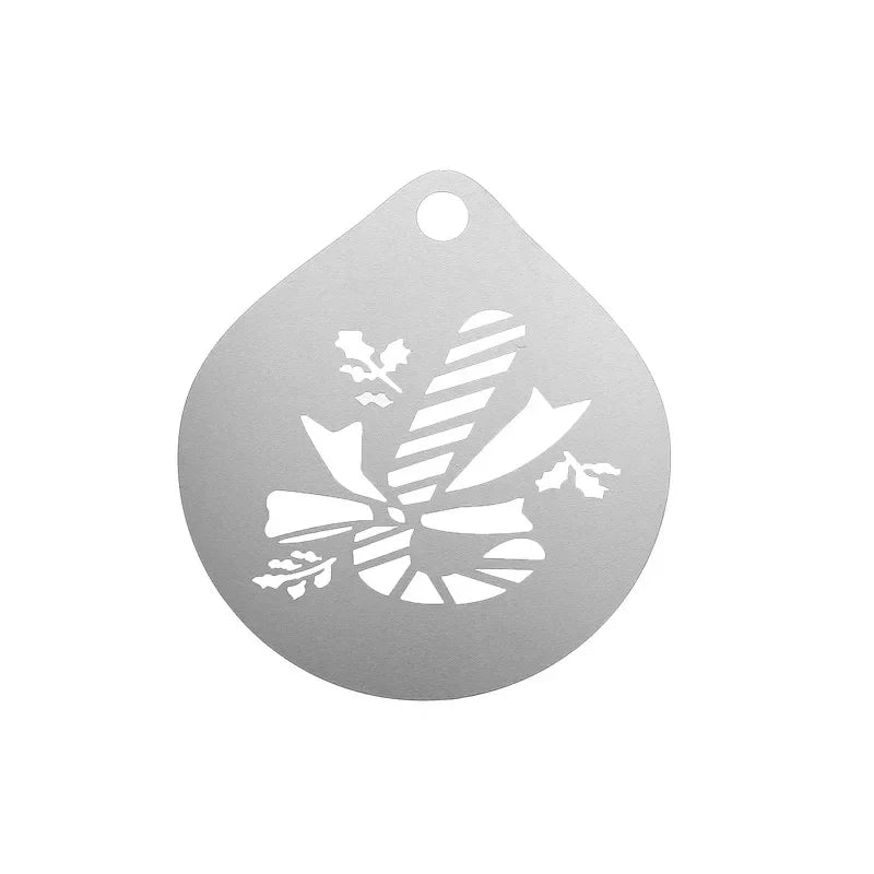 Stainless Steel Coffee Stencil | Latte Milk Foam Spray Art Mould for Coffee & Dessert Decoration