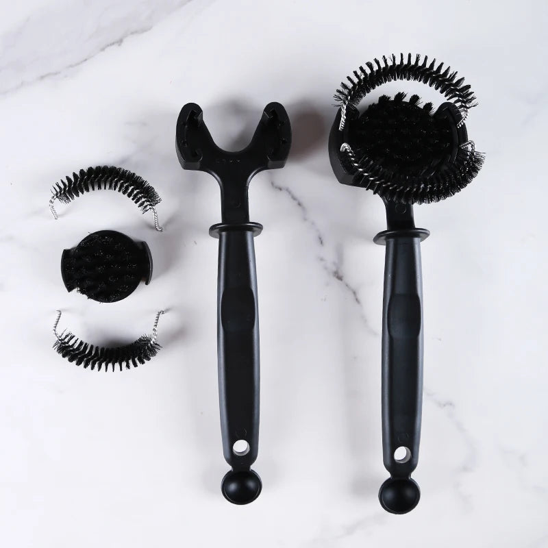Coffee Machine Cleaning Brush for Espresso Group Head, Grinder & Filter Cleaning Tool with Spoon