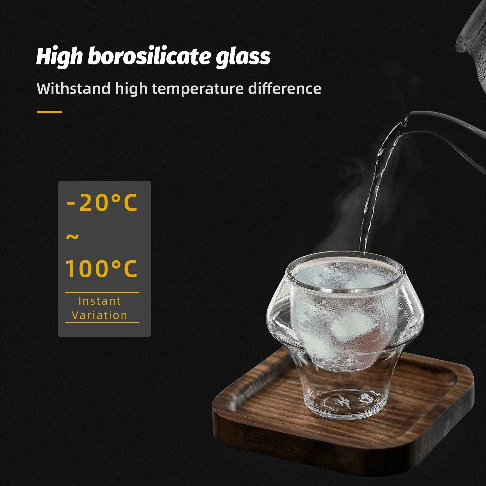 MHW-3BOMBER Double Wall Glass Espresso Cups Anti-scald Reusable Tea Mug Shot Glass Wine Home Barista
