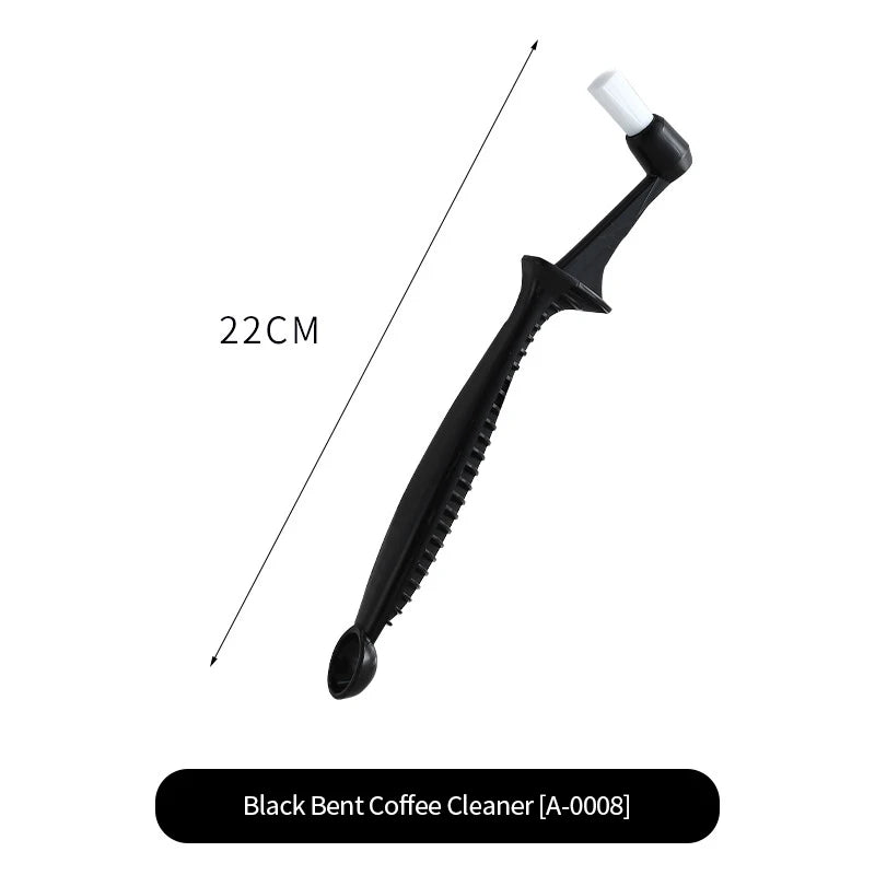 Coffee Machine Cleaning Brush with Spoon – Nylon Espresso Tool for Grounds & Group Head Cleaning