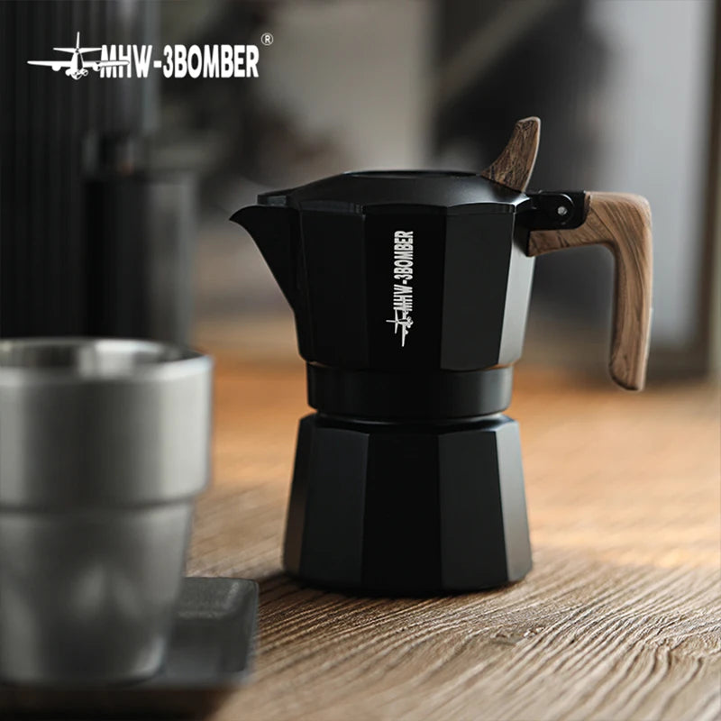 Double Valve Espresso Maker Moka Pot for Classic Italian and Cuban Café Brewing Professional Barista