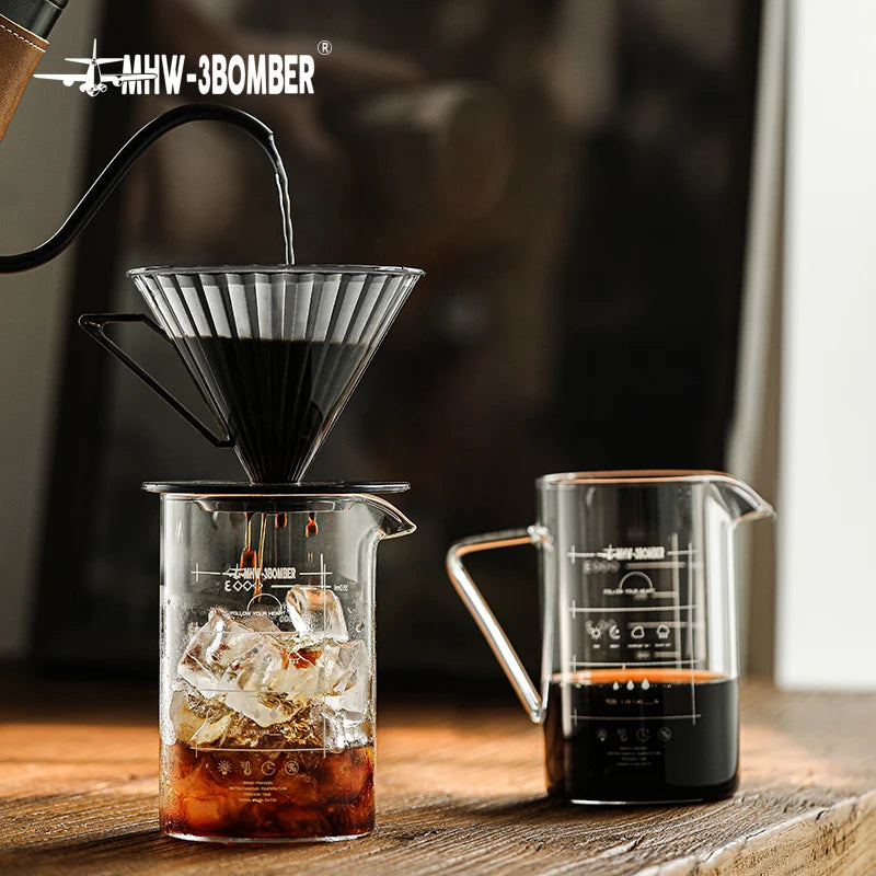 360ml Clear Glass Coffee Server Delicate Hand Brew Coffee Accessories Professional Barista Cafe Tool
