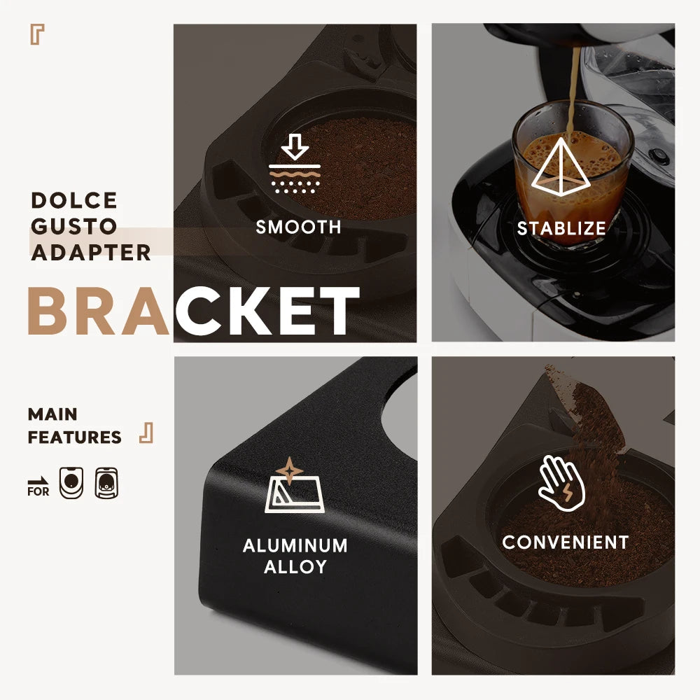Aluminum Dosing Holder Basket for Dolce Gusto Reusable Coffee Powder Adapter EDG Lumio DG325 Capsule