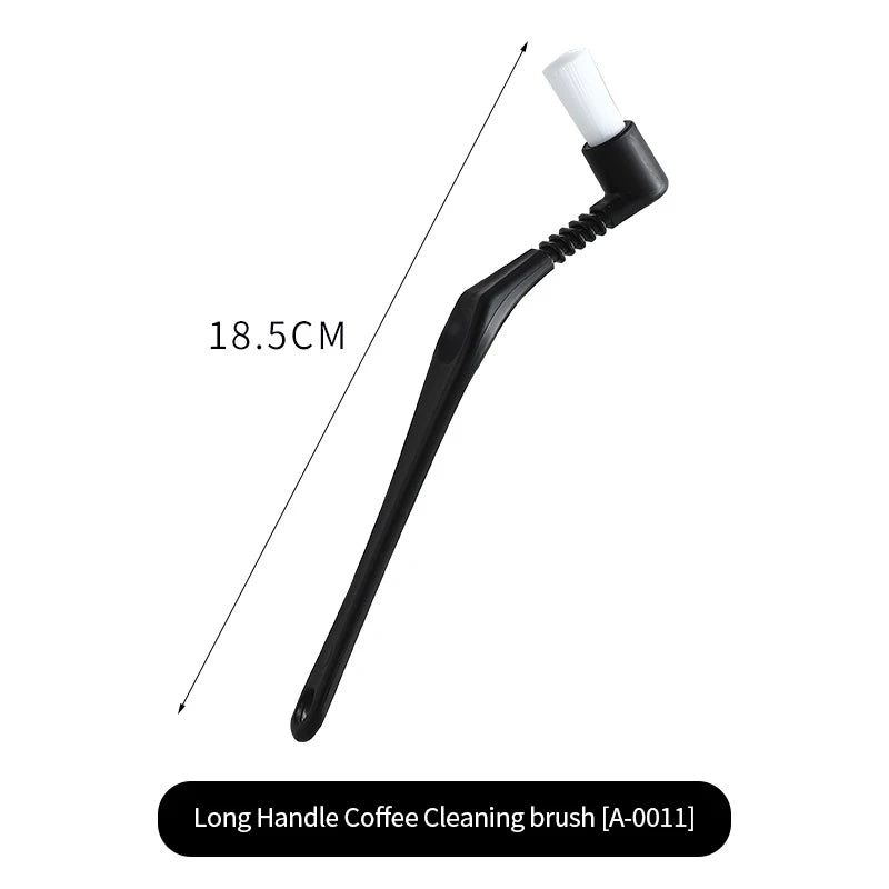 Coffee Machine Cleaning Brush with Spoon – Nylon Espresso Tool for Grounds & Group Head Cleaning