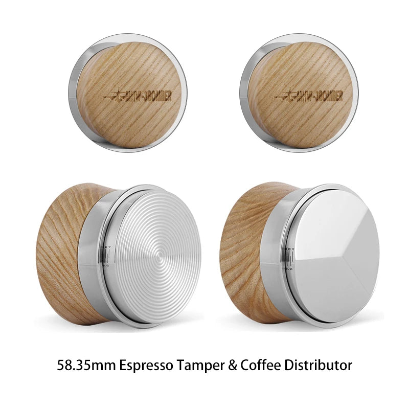 Adjustable Depth Espresso Tamper 58.35mm Coffee Distributor Professional Espresso Leveler Tools