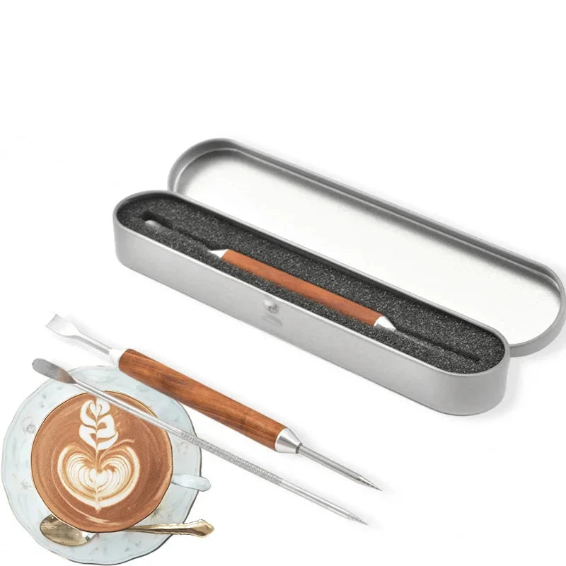 HARKO Stainless Steel Coffee Art Pen – Barista Tool for Espresso & Latte Art Designs, Coffee Needle