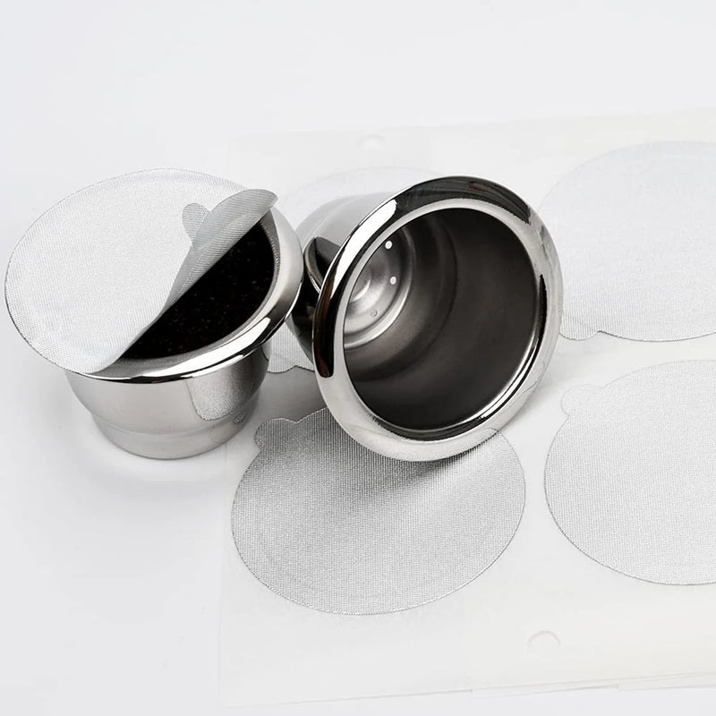 100Pcs Adhesive Aluminum Foil Lids Seals Stickers for Disposable Empty Nespresso Coffee Pod 37mm