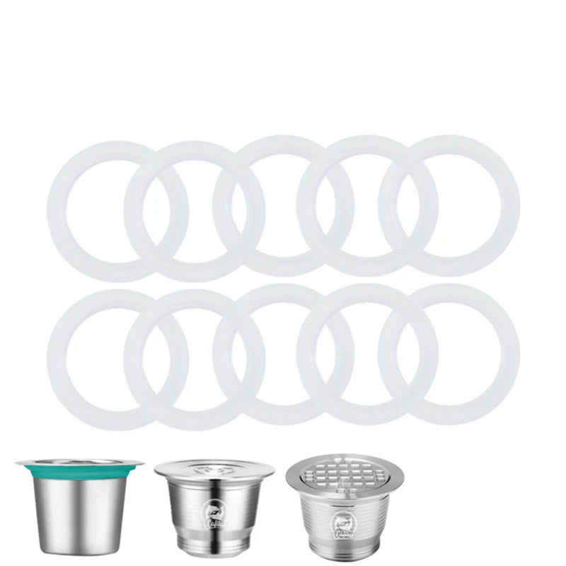 ICafilas 15 Pcs Silicone O-rings Compatible With Nespresso Stainless Steel Refillable Capsules