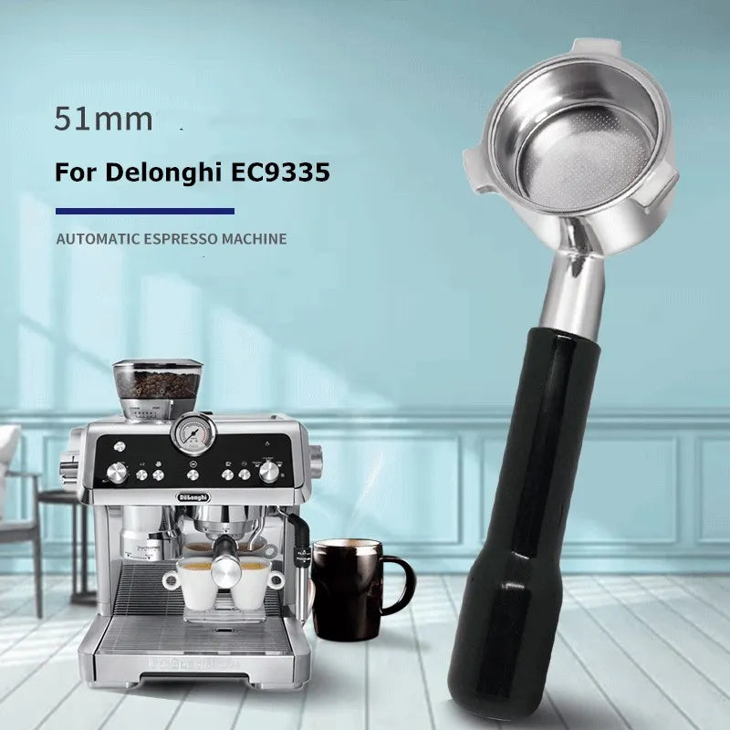 Coffee Bottomless Portafilter Holder, Espresso Machine Accessories, Barista Filter Holder, Delonghi