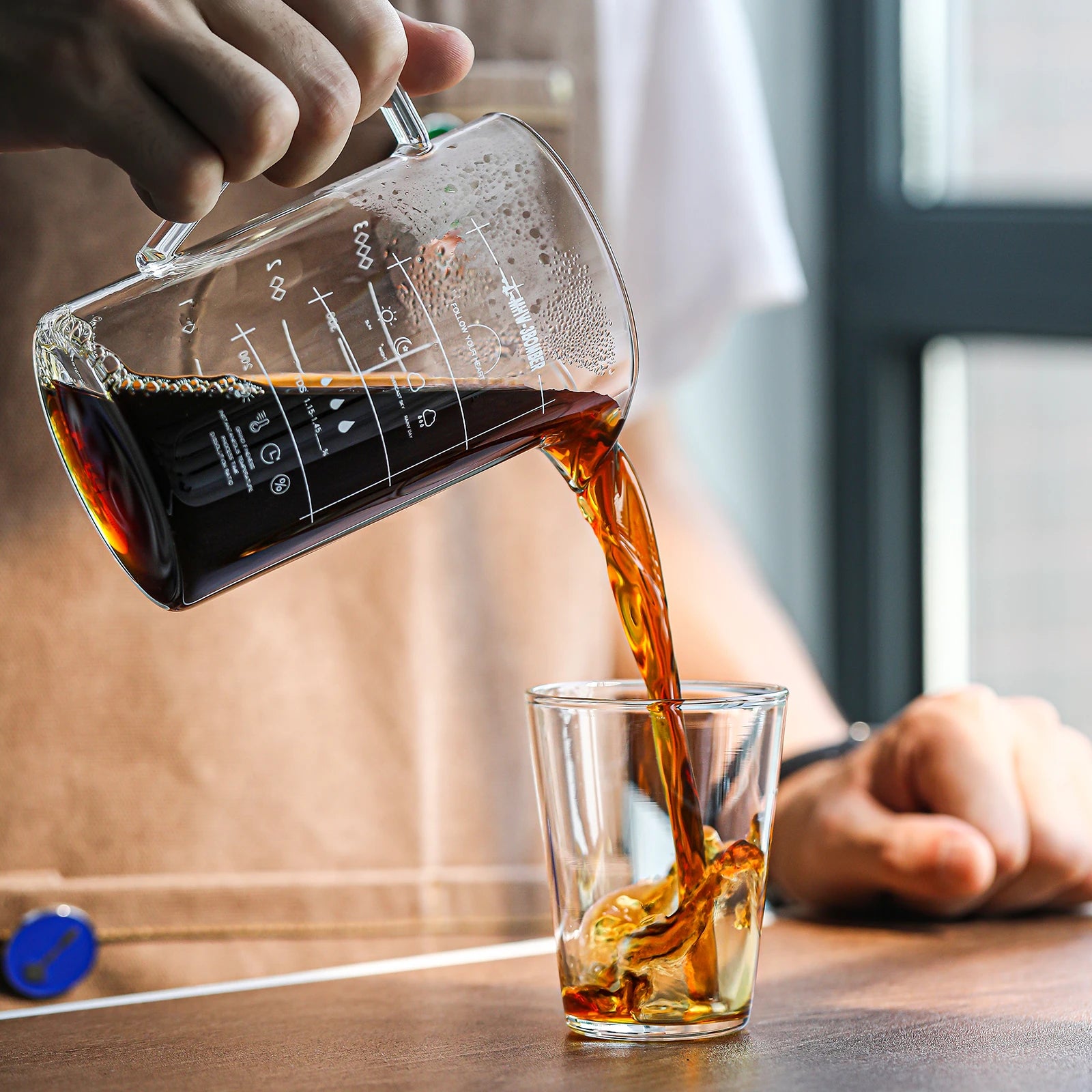360/500ml Glass Measuring Cup Coffee Server High Borosilicate Glass Espresso Measuring Cups Barista