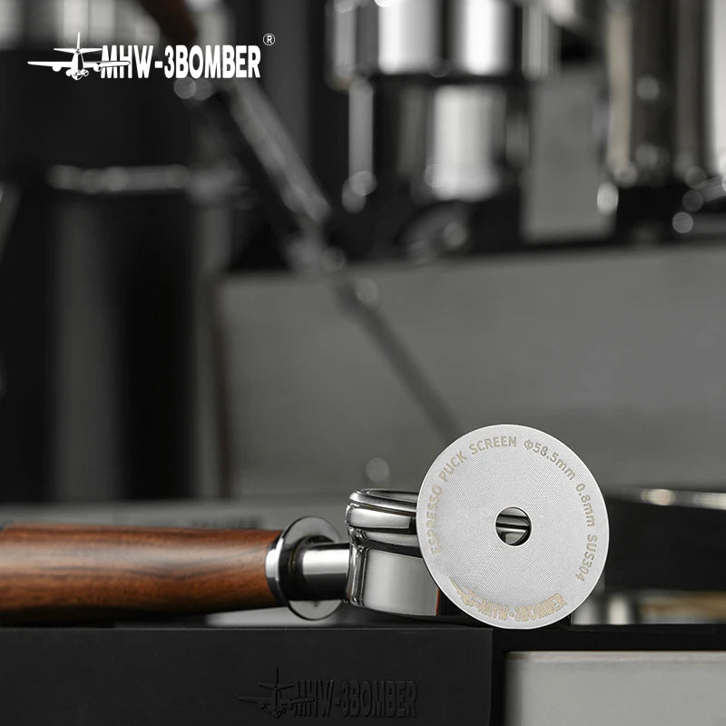 51/53/58.5mm Espresso Puck Screen Double Layer Metal Coffee Reusable Filter for Portafilter Basket