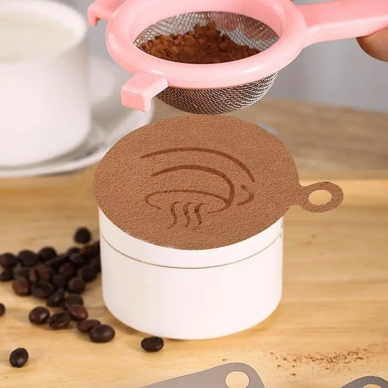 Coffee Latte Cappuccino Barista Stencils | Stainless Steel | Templates for DIY Coffee Art & Design
