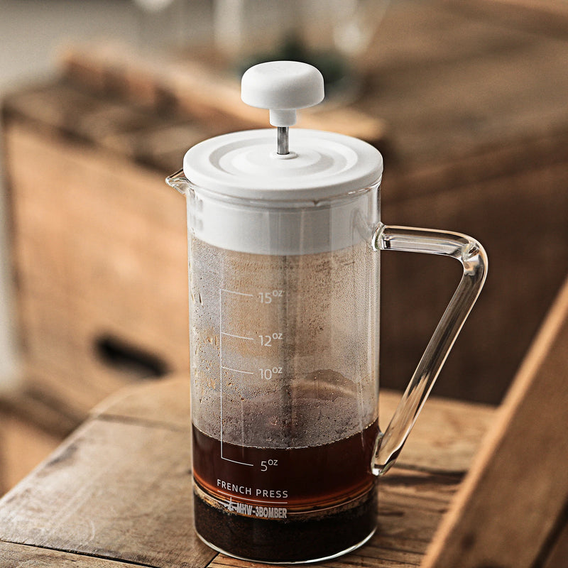 15 OZ French Press Coffee Maker Clear Cold Brew Heat Resistant Durable Portable Travel Coffee Pot