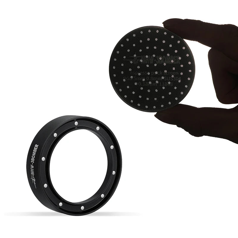 Magnetic Dosing Funnel Set 58mm Espresso Dosing Ring & 58.5mm Puck Screen Kit Coffee Filter Barista
