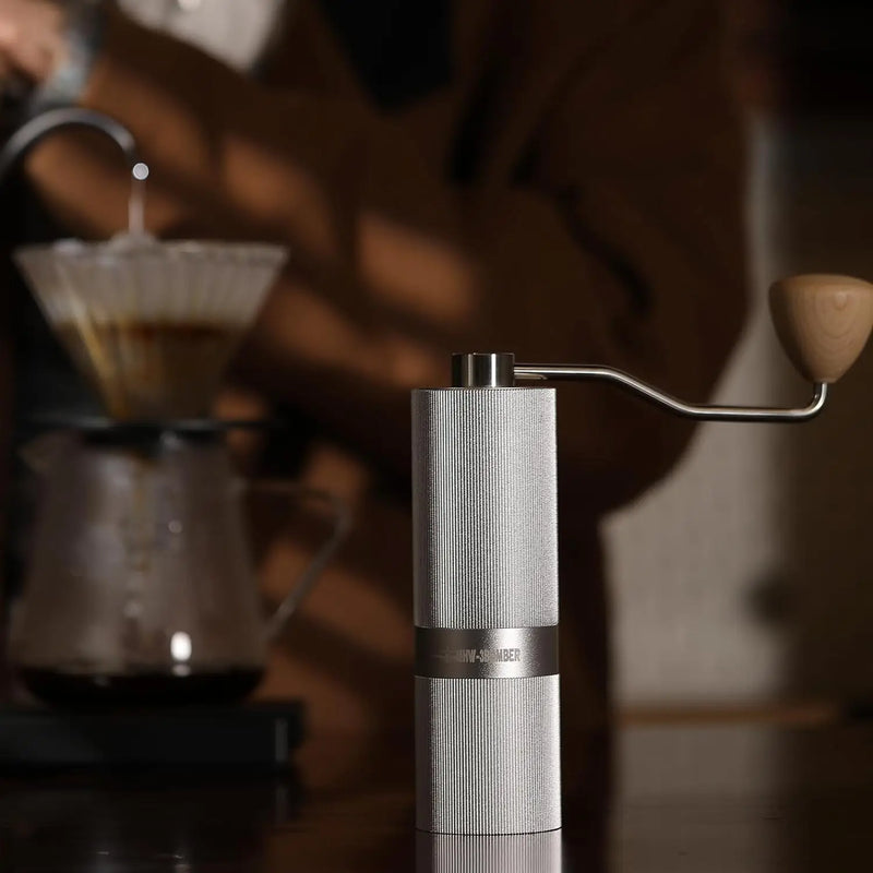 Manual Coffee Grinder Adjustable Settings 6 Angle Core Grinding Espresso Maker Titanium Coating