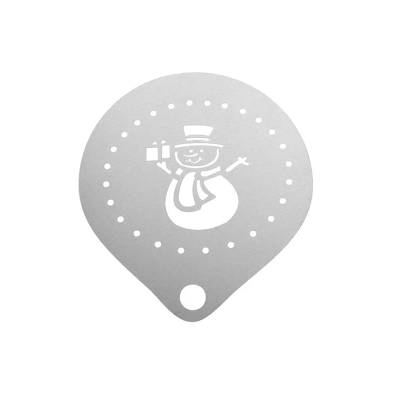 Stainless Steel Coffee Stencil | Latte Milk Foam Spray Art Mould for Coffee & Dessert Decoration