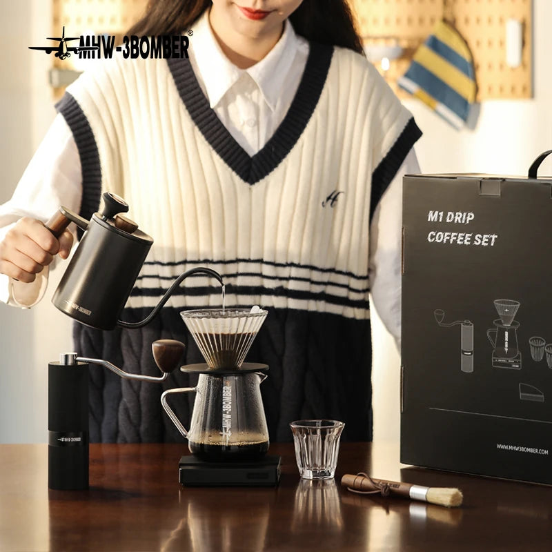Deluxe Hand Brewed Coffee Set of 1 Pieces Kitchen Espresso Scale Coffee Grinder and Filter Cups