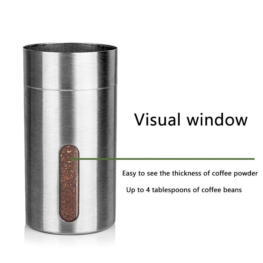 Manual Coffee Grinder Stainless Steel Hand Burr Mill Portable Kitchen Coffee Tool Compact Design