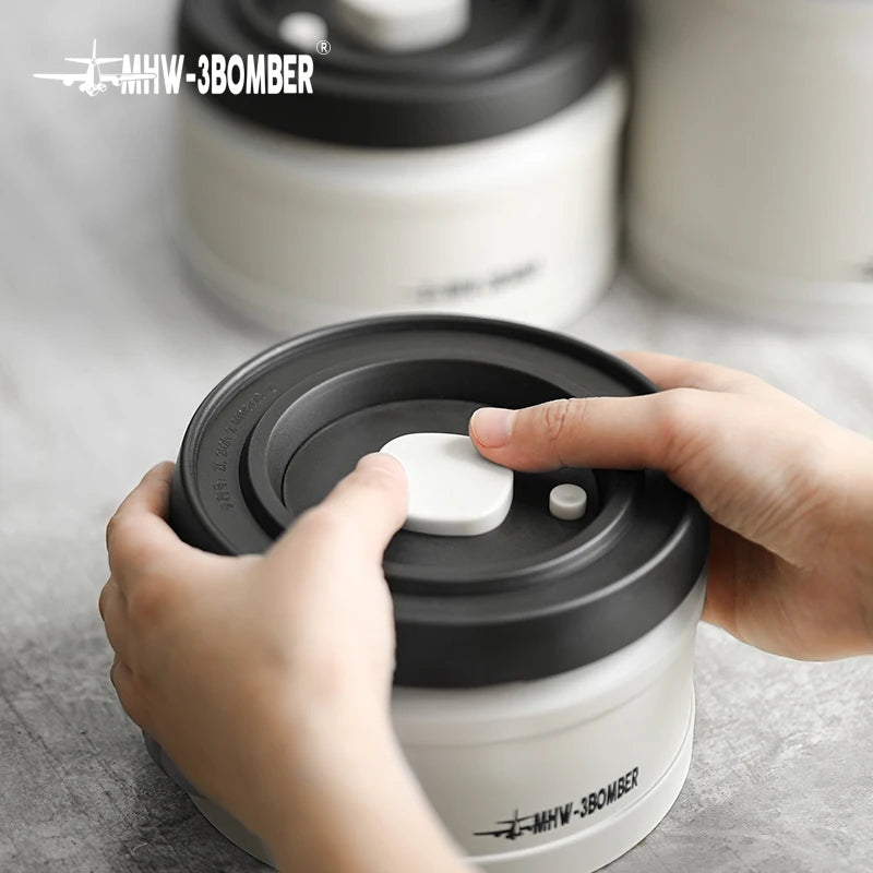 MHW-3BOMBER Coffee & Food Manual Vacuum Storage Canister Airtight Container Portable Camping Tool