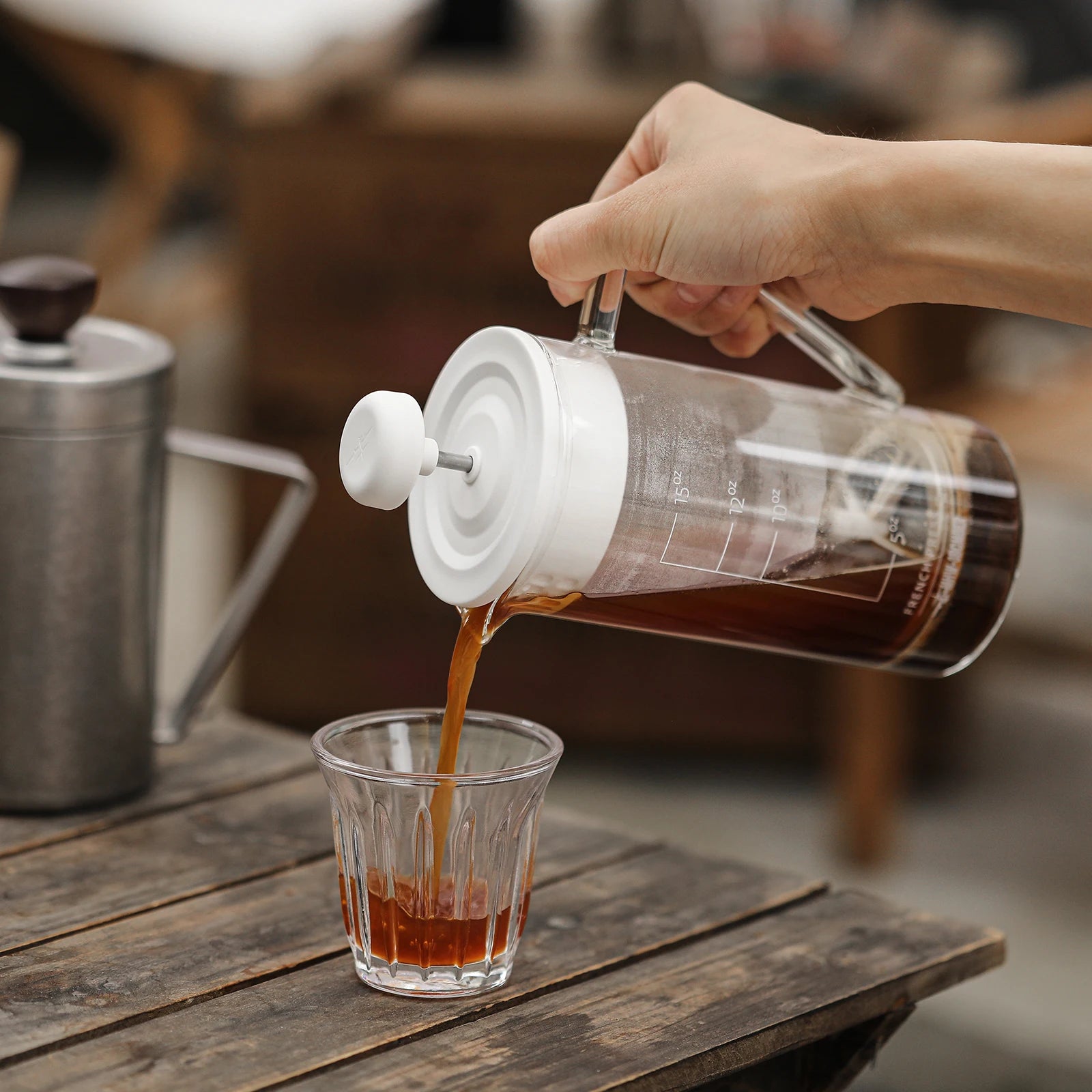 15 OZ French Press Coffee Maker Clear Cold Brew Heat Resistant Durable Portable Travel Coffee Pot