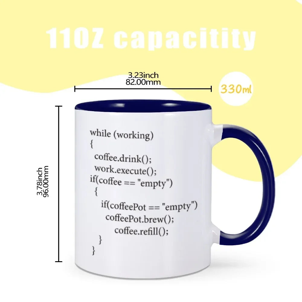 Coffee++ Program Mug Gift for Programmers Ceramic Cup Handle Color Gifts Milk Tea Drinkware