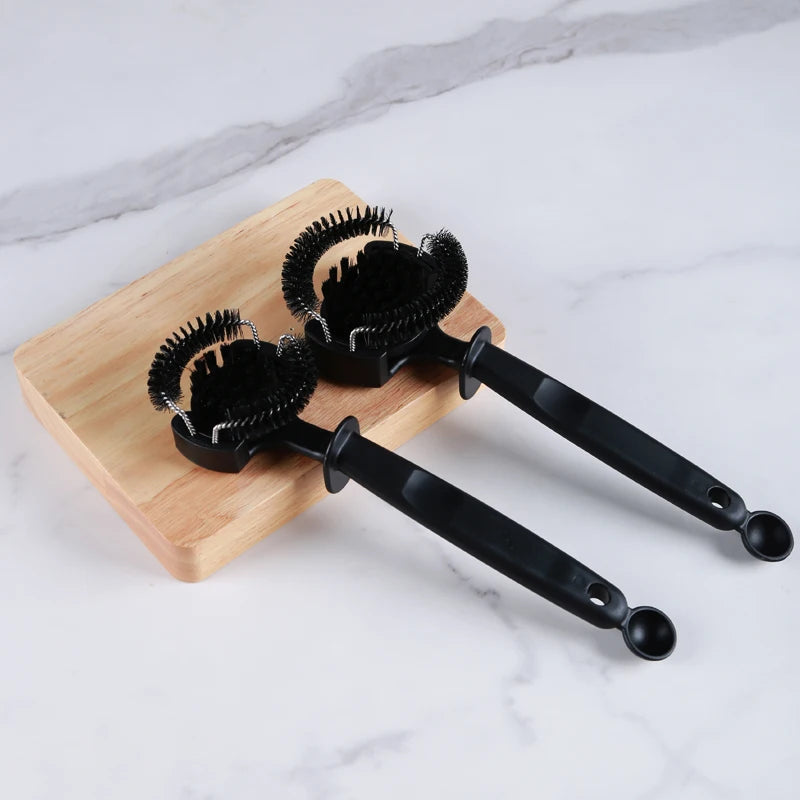 Coffee Machine Cleaning Brush for Espresso Group Head, Grinder & Filter Cleaning Tool with Spoon