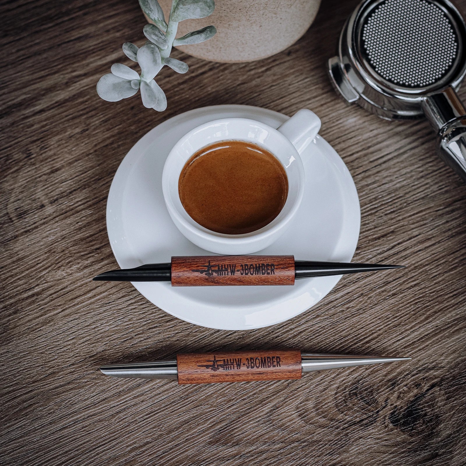 MHW-3BOMBER Coffee Art Pen Set – 1pc or 4pcs Vintage Home Barista Tools for Latte & Cappuccino Decor