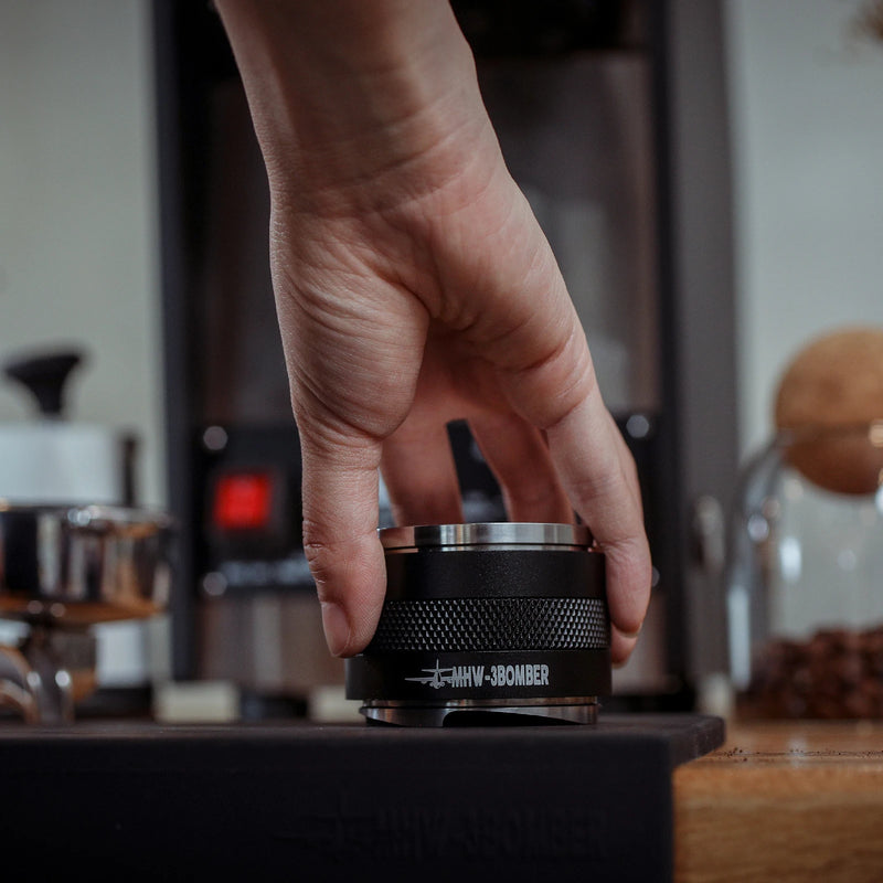 Coffee Distributor & Tamper for 58mm Portafilter Adjustable Depth Dual Head Coffee Leveler