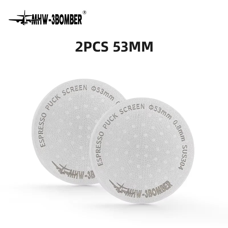 Espresso Puck Screen 51mm 53mm 58.5mm Titanium Coated Reusable Filter 0.8mm Metal Mesh