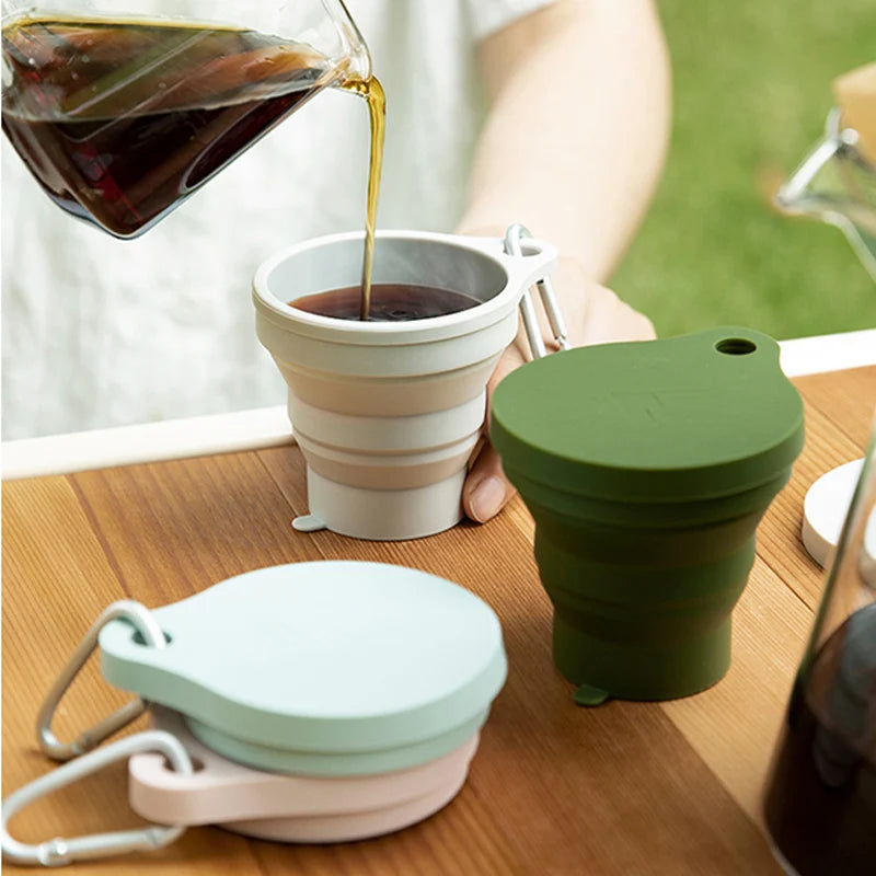 150ML Folding Cup Mini Retractable Cup Silicone Portable Teacup Travel Coffee Telescopic Mug