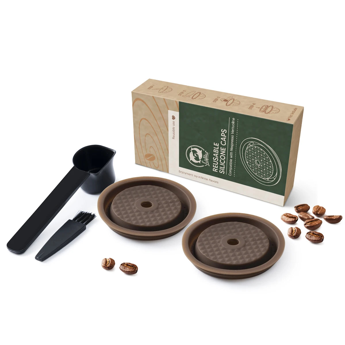 Reusable Silicone Lid for Nespresso® Vertuo Next & Pop Capsules