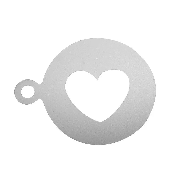 Stainless Steel Coffee Stencil | Latte Milk Foam Spray Art Mould for Coffee & Dessert Decoration