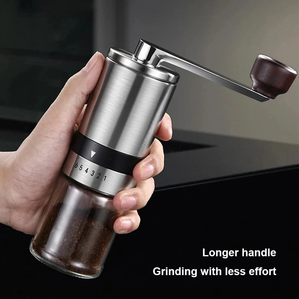 Manual Coffee Grinder with Ceramic Burr & Glass Jar