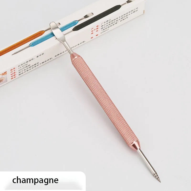 Stainless Steel Latte Art Needle Pen – DIY Coffee Decorative Tool for Baristas & Coffee Lovers