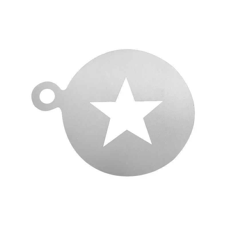 Stainless Steel Coffee Stencil | Latte Milk Foam Spray Art Mould for Coffee & Dessert Decoration