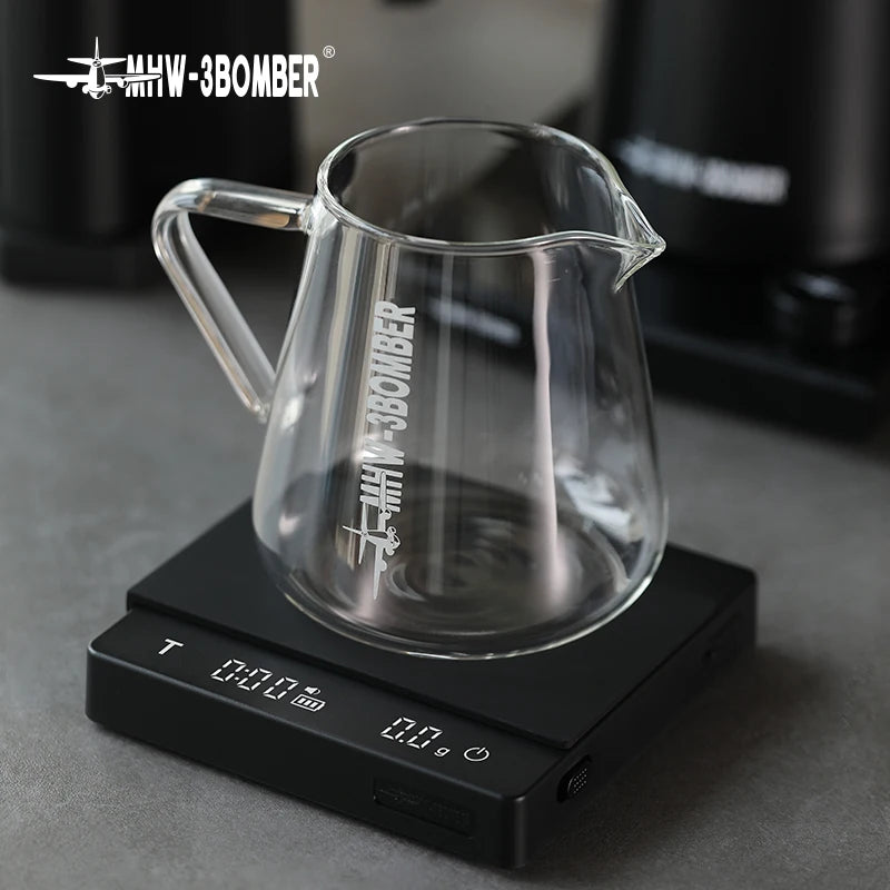 MHW-3BOMBER Digital Coffee Scale 2000g/0.1g | High Precision Rechargeable Kitchen Barista Scale