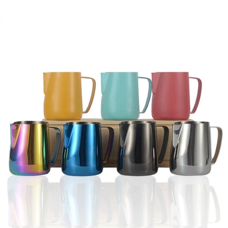 350ml-600ml Milk Foaming Cup Tool Stainless Steel Latte Coffee Milk Jug Cup Frothing Pitcher Pull