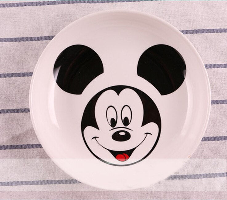 1 PC Cute Cartoon Cat Creative Dishes White Ceramic Plates Steak Western-style Food Rice Soup Bone