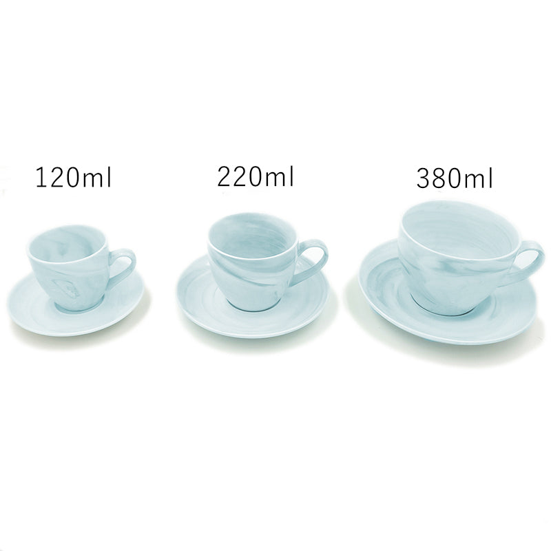 1 Pc Modern Minimalist Marbled Ceramic Coffee Cup Set Porcelain Tea Cup & Saucer Set For Gift