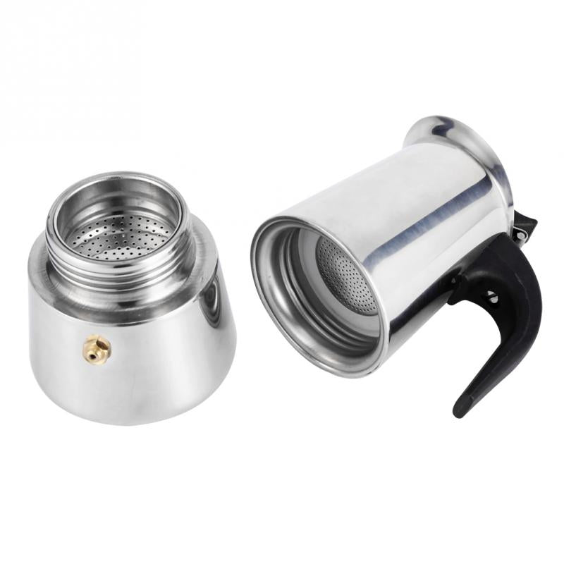 100ml/200ml/300ml/450ml Portable Espresso Coffee Maker Moka Pot Stainless Steel Coffee Brewer Pot