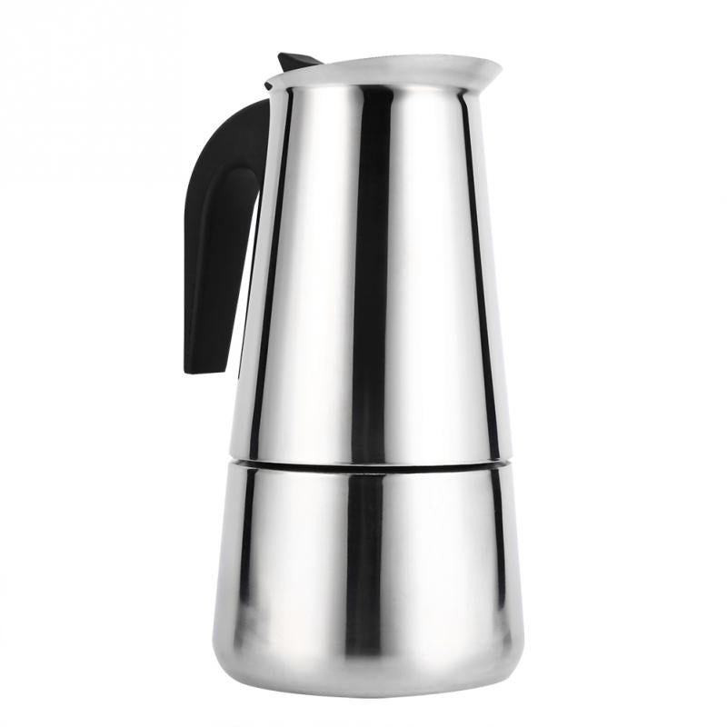 100ml/200ml/300ml/450ml Portable Espresso Coffee Maker Moka Pot Stainless Steel Coffee Brewer Pot