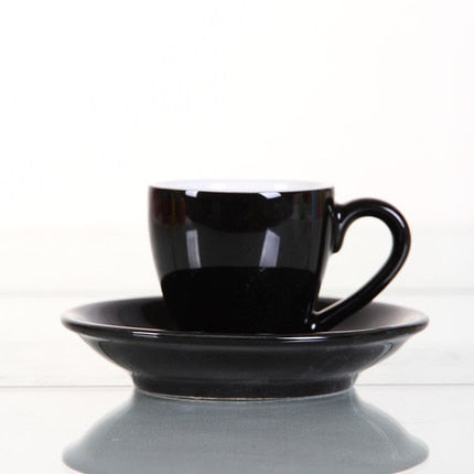 100ml Ceramic Macaron Coffee Cup – Frosted Porcelain Cup & Saucer Set in 12 Colors