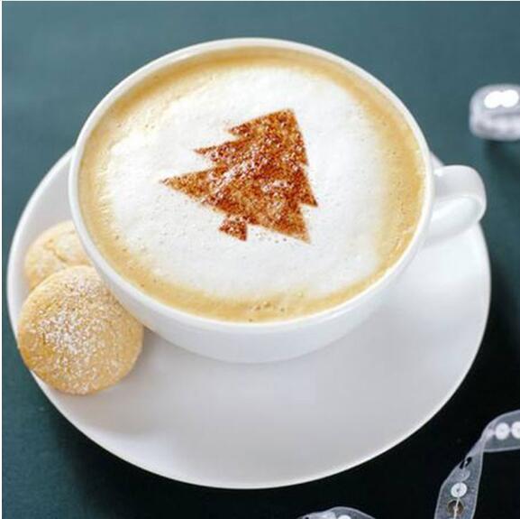 10set/lot Garland Mold Fancy Coffee Printing Model mould Thick Cafe Foam Spray Template Barista